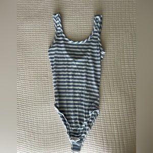 Rebel Sugar blue & white bodysuit. Size XS.